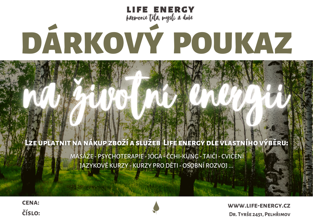 Dárkový poukaz LIFE ENERGY (permanentka)